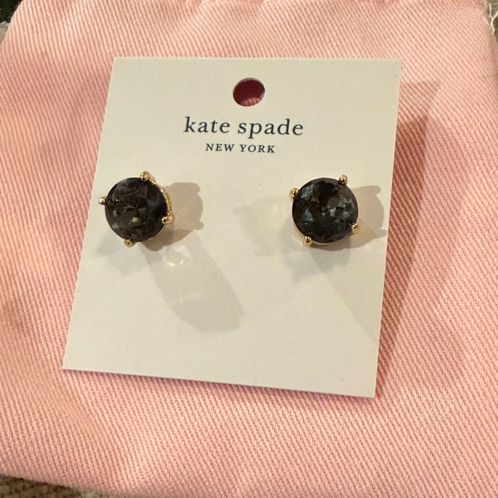 kate spade Black/Diamond Gumdrops Studs/NWT - Picture 10 of 10